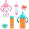 DIELIANHUA Biberon Magico Giocattolo, 4 pcs Biberon Magico per Bambole e 2 pcs Ciuccio per Bambole, Accessori per Bamboles, Regali per Bambini dai 3 Anni