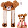 Hifot Animale Cappello con Orecchie Che Si Muovono, Peluche Cappello Orecchie Che Si Muovono, Cappelli Divertenti per Bambini e Adulti per Halloween Natale Carnevale Feste di Compleanno Regalo