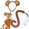 Generic Set Orecchie E Coda Da Scimmia - Costume Carnevale Scimmia Completo Con,Vestito Travestimento Animali Per Feste E Di Carnevale