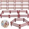 Leonshco 40 Pezzi Recinzione per Cavalli, Giocattoli Recinto Bambini, Giocattolo in Miniatura per la Fattoria, Plastica Fattoria Barn, Paddock Scuderia, Paesaggio Decorazione del Giardino