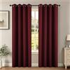 Joydeco Set di 2 tende oscuranti lunghe 305 cm, a isolamento termico, 2 pezzi, oscuranti, con occhielli, per finestre di camera da letto e soggiorno (larghezza 132 cm x lunghezza 305 cm, bordeaux)