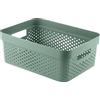 CURVER Infinity - Cesto portaoggetti da 11 l, multiuso, impilabile e imbottito, 13,6 x 35,6 x 26,6 cm, colore: verde