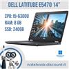 Dell Notebook 14" DELL Latitude E5470 Cpu i5-6300u Ram 8Gb 240Gb SSD Win11Pro