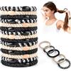 Kiiwah Elastici Capelli Donna, 15 Pezzi Elastico per Capelli Intrecciato Alla Moda, Multicolore Elastici Scrunchies Donne e Ragazze per Capeli Spessi, Lisci e Ricci (5 Colori Disponibili)