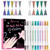 Beauty7 Nail Art Point Grafiti Pen Set 10 Colori Penna per Unghie Pennarelli 3D per Smalto per Unghie Pennarello a doppia Punta per Nail Art Pennarello per Disegnare Nail Art fai da te Beauty