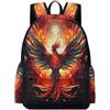 TPISLI Borsa Scuola Fire Phoenix Bambini Classe 3-5 Zaino Scuola Bird Motif Bambine Classe 4 Cartella Scolastica Primaria Backpack, Tempo Libero Outdoor Uso Quotidiano