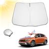 BIBIBO Parasole auto con protezione UV compatibile con Fiat Tipo Cross 2016-2025, copertura auto per parabrezza anteriore, protezione dal calore auto contro i raggi UV, copertura parabrezza