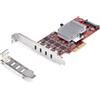 Startech.com Scheda PCIe Startech.com 4porte Usb-C 10Gb 5V 3A [P10Q4C-USB-CARD]