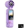 Generic Everyday Vlog Camera 4K Rotante, Viola CON 32G
