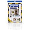 magnetoplan Magnetofix 1131442 - Cornice magnetica per sicurezza, 5 pezzi, giallo segnale/nero, A4, giallo segnale/nero