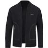 YOUTHUP Cardigan Invernale da Uomo con Cerniera e Tasche in Tinta Unita Giacca in Lana Lavorata a Maglia