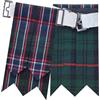Kilt Mania Kilt scozzese lampeggianti da uomo, calze tradizionali da kilt scozzese e tinta unita con pesanti regolatori con fibbia, giarrettiere in lana acrilica a punta, perfette per abbigliamento delle