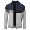 YOUTHUP Cardigan da Uomo Foderato in Pile Colletto alla Coreana Maglione Lavorato a Maglia Cappotto Invernale in Maglieria Spessa
