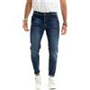 Giosal Pantaloni Uomo Jeans Tasche Skinny Slim Fit Denim Stone Washed