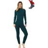 Merino.tech Set Intimo Termico Donna 100% Lana Merino Zip + Calze | Abbigliamento Tecnico con Mezza Cerniera: Intimo Termico Termoregolante per Sci, Trekking e Outdoor