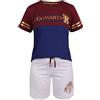 sarcia.eu Harry Potter Hogwarts, Un Completo Estivo di Colore Grigio-bordeux per Bambino 8-9 Anni