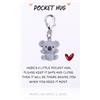 ShiQiao Spl Pocket Hug Regali di compleanno di Natale per coppie Pocket Koala portachiavi per donne uomini incoraggiamento tasca animale abbraccio decorazione per borse chiavi relazione a lunga distanza regali