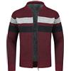YOUTHUP Cardigan da Uomo Foderato in Pile Colletto alla Coreana Maglione Lavorato a Maglia Cappotto Invernale in Maglieria Spessa