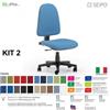 SEIPO KIT TIPO 2 K0013 Poltrona operative imbottita Movimento sincronizzato "R2" SEIPO ECOPELLE D2