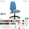 SEIPO KIT TIPO 2 K0014 Poltrona operative imbottita Movimento sincronizzato "P" SEIPO ECOPELLE D2