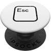 Vintage Computer Esc Key Design for Code Vintage Esc Tasto Tastiera Coder Programmatore Divertente Tech PopSockets PopGrip Adesivo