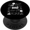 Funny Dad Of Two Math Father's Day Papà Squadrato Seconda volta Papà Matematica Padre PopSockets PopGrip Adesivo