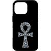 Pink Cowgirl Disco Custodia per iPhone 16 Pro Gotico Ankh Disco Ball Specchio Mosaico Celeste Festival