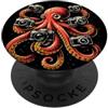 4CameraHollic Fotografo Octopus Camera Vintage Art Men Fotografia Lens PopSockets PopGrip Adesivo