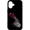 Pink Cowgirl Disco Custodia per iPhone 16 Retro Disco Ball Polka Dots trasformandosi in piastrelle a specchio