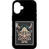 Japanese Oni Mask Aesthetic By TOKYO WAV Custodia per iPhone 16 Maschera giapponese del diavolo Hannya giapponese Oni Grid Yokai Oni