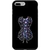 Pink Cowgirl Disco Custodia per iPhone 7 Plus/8 Plus Piastrelle in stile gotico a specchio con lacci in pelle nera