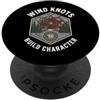 Fly Fishing Angler Humor Apparel Fly Fishing Wind Knots Build Character Funny Angler PopSockets PopGrip Adesivo