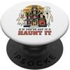 Spooky Retro Halloween If You've Got It Haunt It Retro Halloween Ghost PopSockets PopGrip Adesivo
