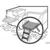 Motomarine Plancetta di Poppa Tinox S in Inox e Doussie - con Scaletta o con Supporto Motore - 285 × 415 mm · con supporto motore