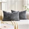 BonBotimen Federe Cuscini 30x50 Grigio Scuro Copricuscino Divano in Ciniglia Velluto, Federe Cuscini Moderni Cuscino Elegante Morbido Decorativo Per Divano, Camera Da Letto, Soggiorno, Set da 2