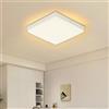 FTL Plafoniera LED Soffitto Quadrata 36W,Plafoniera LED 3200LM Bianco Caldo 3000K,Lampada da Soffitto IP44 Impermeabile Plafoniere per Bagno Cucina Soggiorno Ufficio 23X23CM
