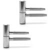 VERSHY Cerniere per porta in legno, interne, in due pezzi, Ø 16 mm, piegate, acciaio zincato (2, bianco)
