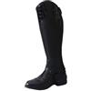 Folpus Protezioni Equestri Bambini Gambali Mezza Gamba Parastinchi Ghette Cavallo in Pelle Pu Resistente con Pannelli Elasticizzati E Chiusura a Zip Presa E, CS, Bambino