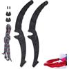 HAOBIN Set di 1 leva del freno a slitta, 2 aste, corda di trazione, sistema | Plastica resistente all'abrasione, facile montaggio, controllo, sicurezza, famiglia, slitta, ricambio neve