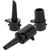Luxshiny Adattatore per Gonfiaggio Kayak e Canoa, Nero, Plastico Multisize | Uso Esterno, Inflazione Rapida e Pratica, Compatto, per Valvole Aria, Ugelli Multisize