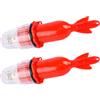 JECOMPRIS Luce Subacquea per Pesca, LED Rosso, Pp, Set da 2 | Regolazione Automatica della Luminosità, Uso Notturno e Sott'acqua, Setup Multidirezionale, per Attrezzature da Pesca