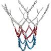 TOPBATHY Rete da Basket Tricolore in Acciaio Sintetico per Campi Sportivi | Resistente All'usura, Alta Densità, Installazione Semplice, Non Facile da Rompere, per Esterni Pubblici