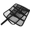 PartyKindom Borsa Porta Esche da Pesca in PVC Nero, Pieghevole Multitasca | Struttura a Rete Multistrato, Design Multicamera, Compatta, per Pesca D'altura e Uso Esterno