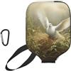 YQxwJL Copertura della pagaia del pickleball del neoprene della stampa della colomba e dell'erba e della manica protettiva con la tasca della maglia ed il