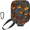 YQxwJL Heaps Of Orange Monarch Butterflies Print - Custodia protettiva in neoprene con cerniera e tasca in rete e moschettone