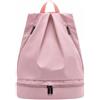 SZLIFE Zaino con Coulisse Impermeabile Sportivo, Sacca Sportiva con Scomparto Scarpe, per esterno, Rosa, Rosa