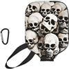 YQxwJL Copertura per pagaia in neoprene con stampa teschio messicano, custodia protettiva con cerniera e tasca in rete e moschettone