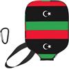 YQxwJL Copertura per pagaia in neoprene con stampa bandiera libica, custodia protettiva con cerniera e tasca in rete e moschettone
