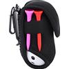 Aoresac CAITON - Marsupio portatile in neoprene per 2 palline e 4 tee, supporto leggero per allenamento di pratica, accessorio nero per mini golfisti con palline cave o solide, #-02, Palla da