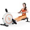 Deerrun Vogatore Magnetico 32 Livelli di Resistenza con Display LCD, Vogatore per Casa Capacità di Peso 136 kg,Vogatore Professionale con APP Controllo, Vogatore ad Acqua